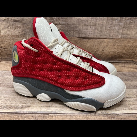 Nike Air Jordan 13 Retro Red Flint Grey 414575-600 Youth Size 3Y Women Size 4.5 - Picture 4 of 12